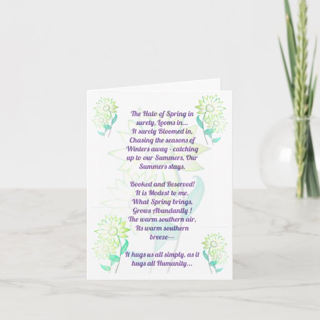 Spring Joys Greeting Card (Front)