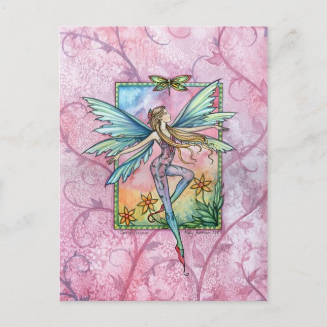 Spring Jubilation Fairy Fantasy Art Postcard (Front)
