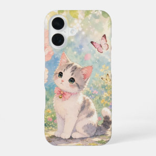 Spring Kitten Butterfly Phone Case