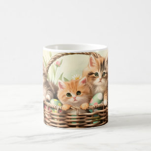 Spring Kitten Easter Basket  Coffee Mug