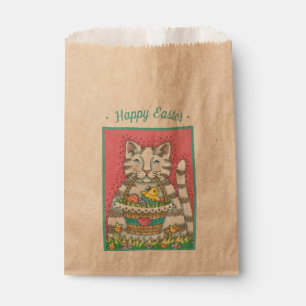 SPRING KITTEN & EASTER BASKET, CUTE CAT FAVOR BAGS