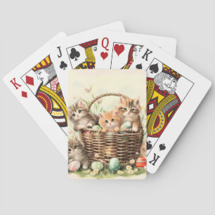 Spring Kitten Easter Basket Playing Cards
