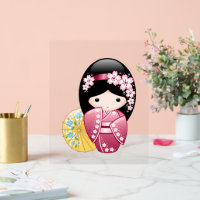 Spring Kokeshi Doll - Cute Japanese Geisha Girl