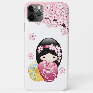 Spring Kokeshi Doll - Cute Japanese Geisha Girl iPhone 11 Pro Max Case