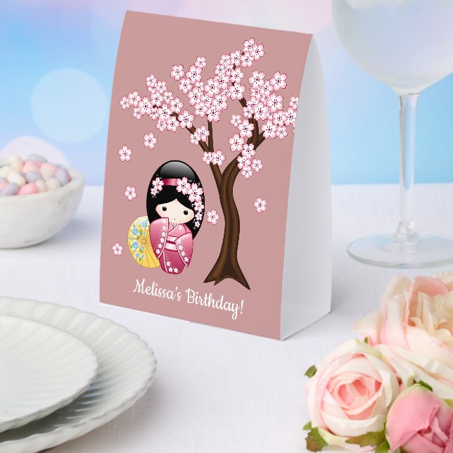 Spring Kokeshi Doll Cute Japanese Geisha Pink (Insitu(Wedding))