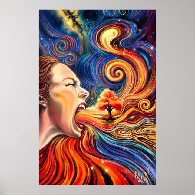 Spring Lady Poster - Painting (Front)