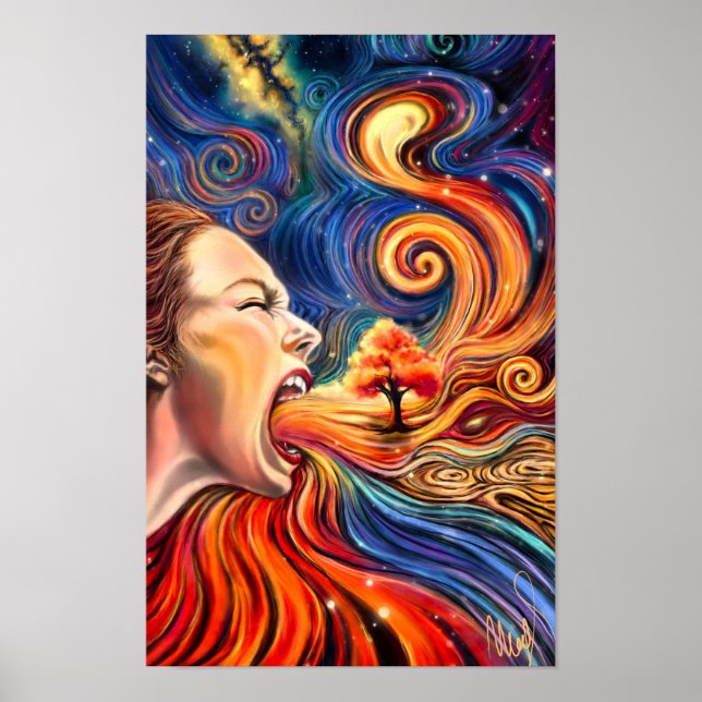 Spring Lady Poster - Painting (Front)