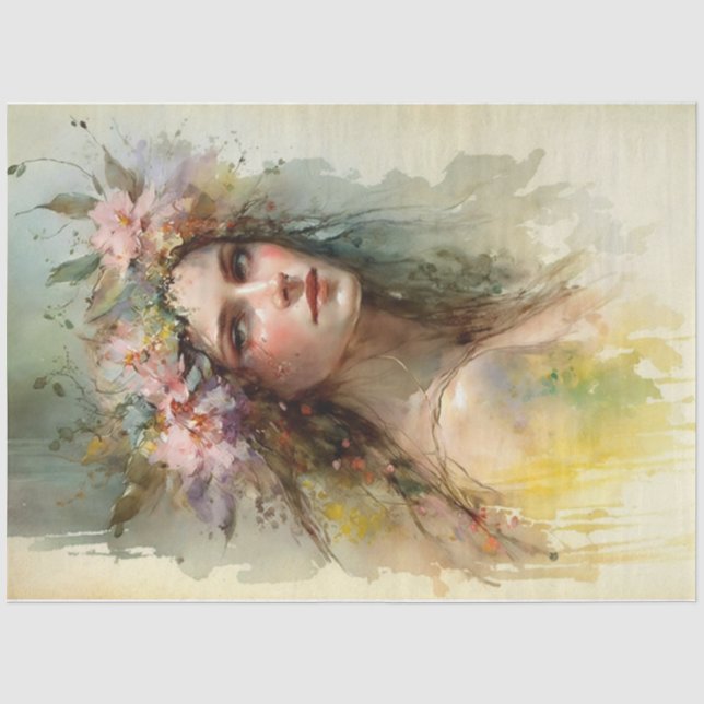 Spring Lady Tissue Paper (Front)