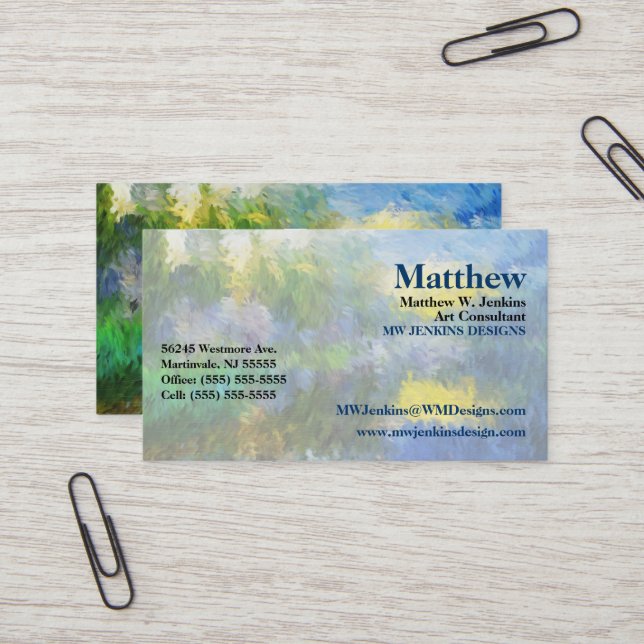 Spring Lake Impressions Business Card (Front/Back In Situ)