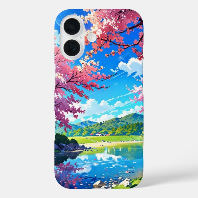 Spring Lakeside Hills Case-Mate iPhone Case (Back)