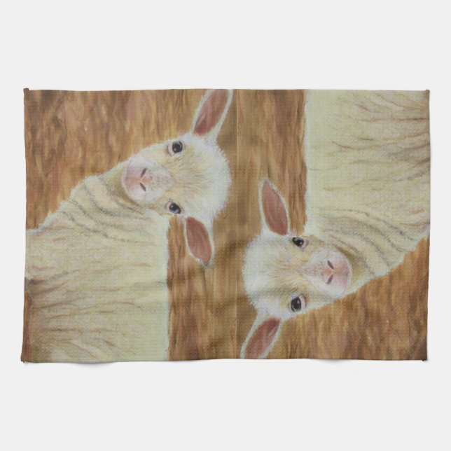 Spring Lamb Tea Towel (Horizontal)