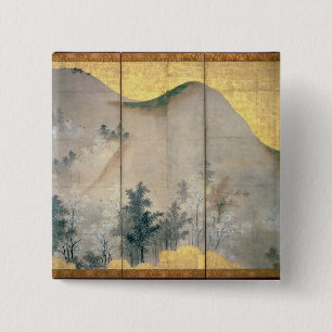 Spring Landscape 15 Cm Square Badge