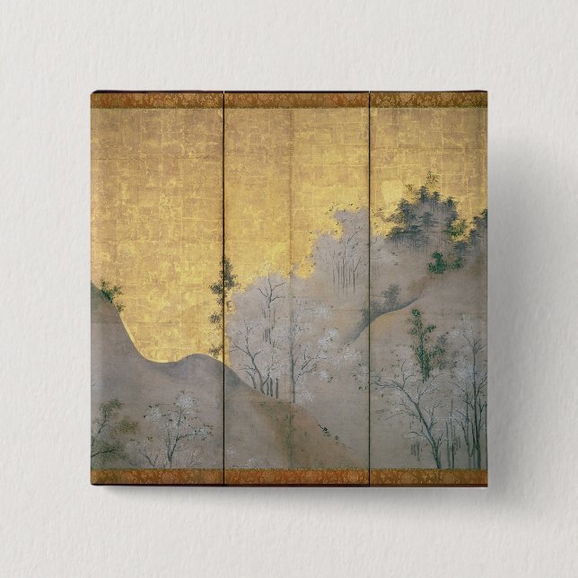 Spring Landscape 15 Cm Square Badge (Front)