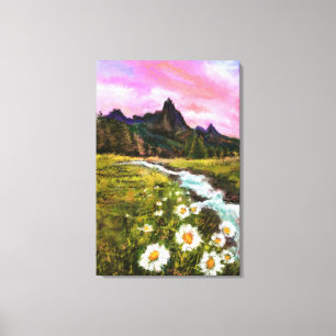 Spring Landscape - Flowering - Original Painting Canvas Print