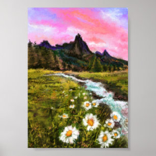Spring Landscape - Flowering - Original Painting Poster