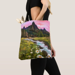 Spring Landscape - Flowering - Original Painting  Tote Bag