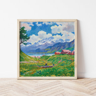 Spring Landscape Giovanni Giacometti Poster
