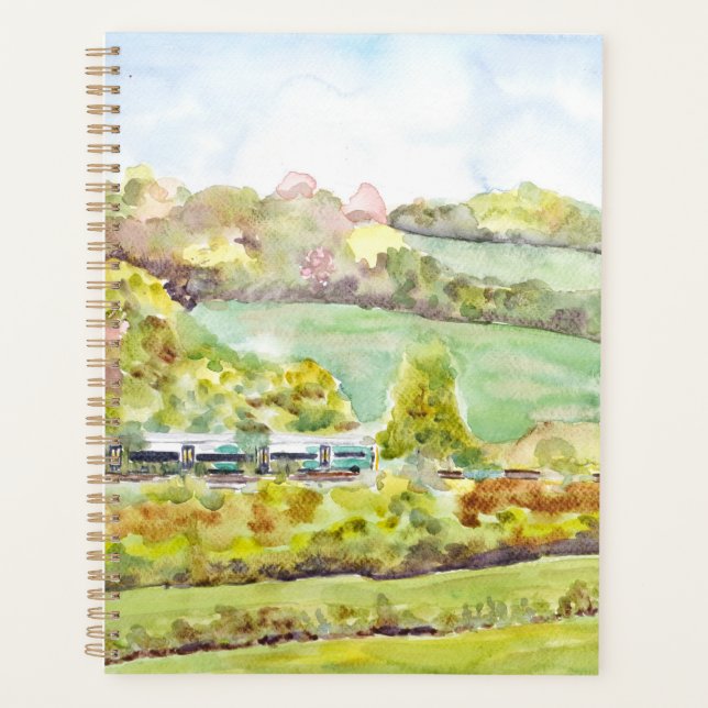 spring landscape in Banstead England town hand pai Planner (Front)