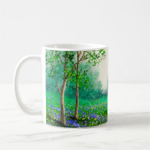 Spring landscape oil painting, forest. coffee mug
