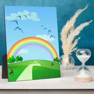 Spring landscape, plaque