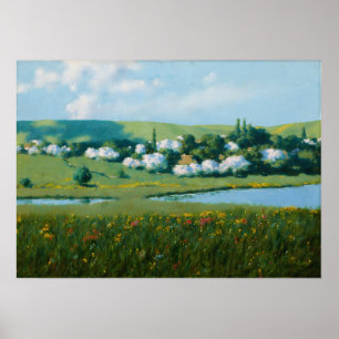 Spring Landscape with a Pond Stanisław Witkiewicz Poster
