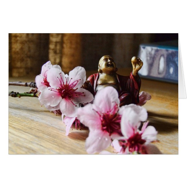 Spring Laughing Buddha Card (Front Horizontal)