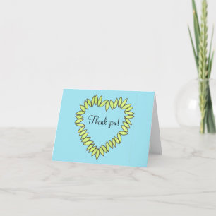Spring Leaf Heart Thank You Card