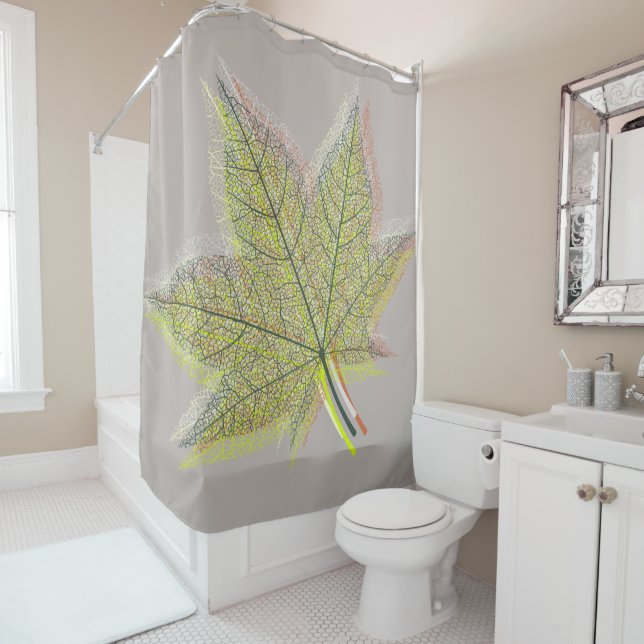 Spring Leaf Shower Curtain (In Situ)