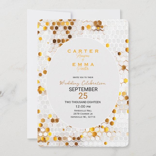 Spring Leaves Floral Nature Wedding Invitation (Front)