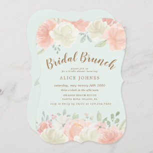 spring light floral bridal brunch invitation