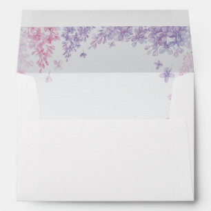 Spring Lilac Flower Blossom-Floral Wedding Envelopes