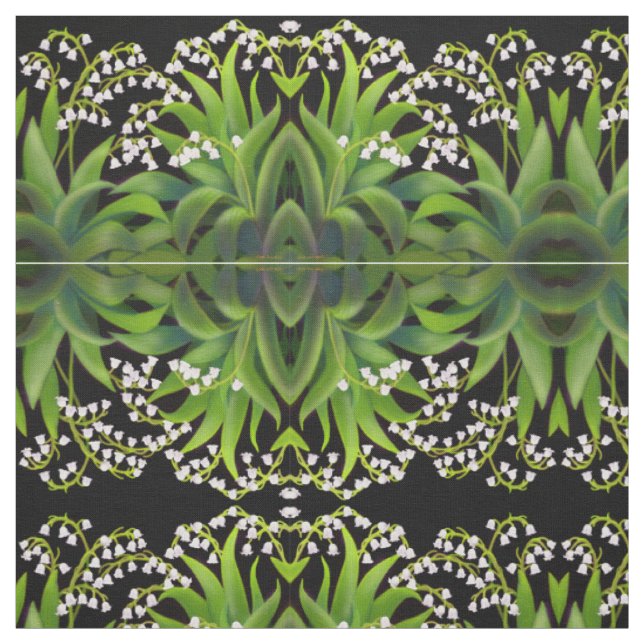 Spring Lily of the Valley Flowers Fabric (Swatch)