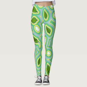 Spring Lily Pattern in Sky Blue, Butter Yellow and Leggings