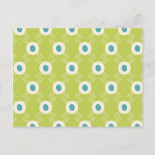 Spring Lime Green Blue Circles Mother's Day Gift Postcard