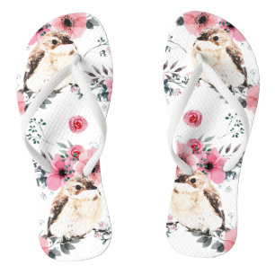 Spring little bird flip flops