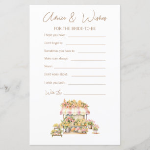 Spring Love In Bloom Bridal Shower Advice & Wishes