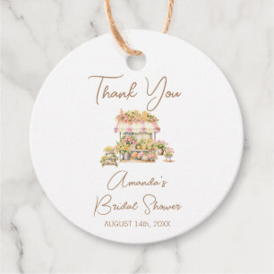 Spring Love In Bloom Bridal Shower Thank You Favour Tags