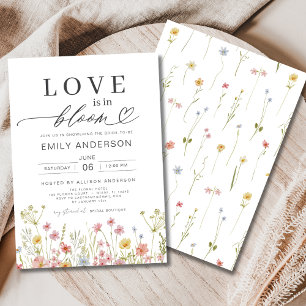 Spring Love is in Bloom Wildflower Bridal Shower Invitation