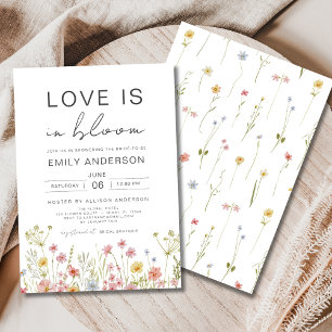 Spring Love is in Bloom Wildflower Bridal Shower Invitation