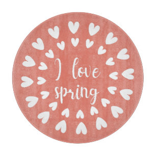 Spring Love, Little Hearts Cutting Board