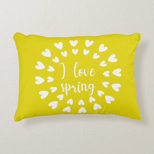 Spring Love, Little Hearts Decorative Cushion (Front)