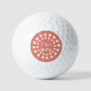 Spring Love, Little Hearts Golf Balls