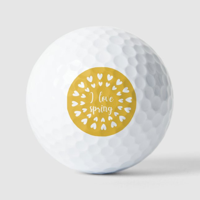 Spring Love, Little Hearts Golf Balls (Front)