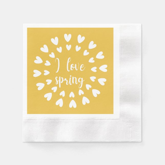 Spring Love, Little Hearts Napkin (Front)