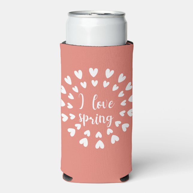 Spring Love, Little Hearts Seltzer Can Cooler (Seltzer Front)