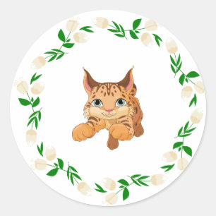 Spring Lynx Classic Round Sticker