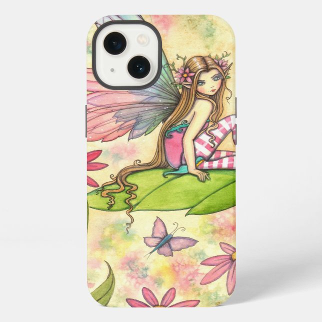 Spring Magic Cute Fairy and Ladybug iPhone Case (Back)