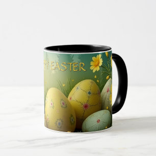Spring Magic with Easter Eggs in a Sea of Flowers Mug