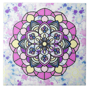 Spring Mandala A Ceramic Tile