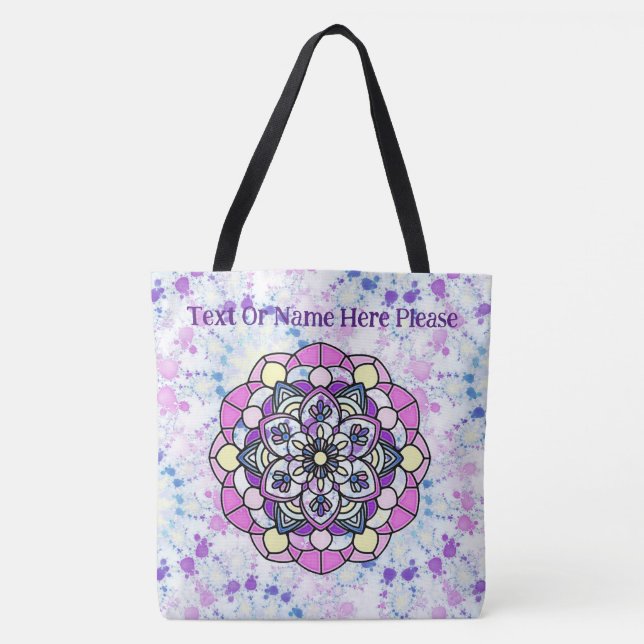 Spring Mandala All-Over-Print Tote, Shoulder Tote (Front)